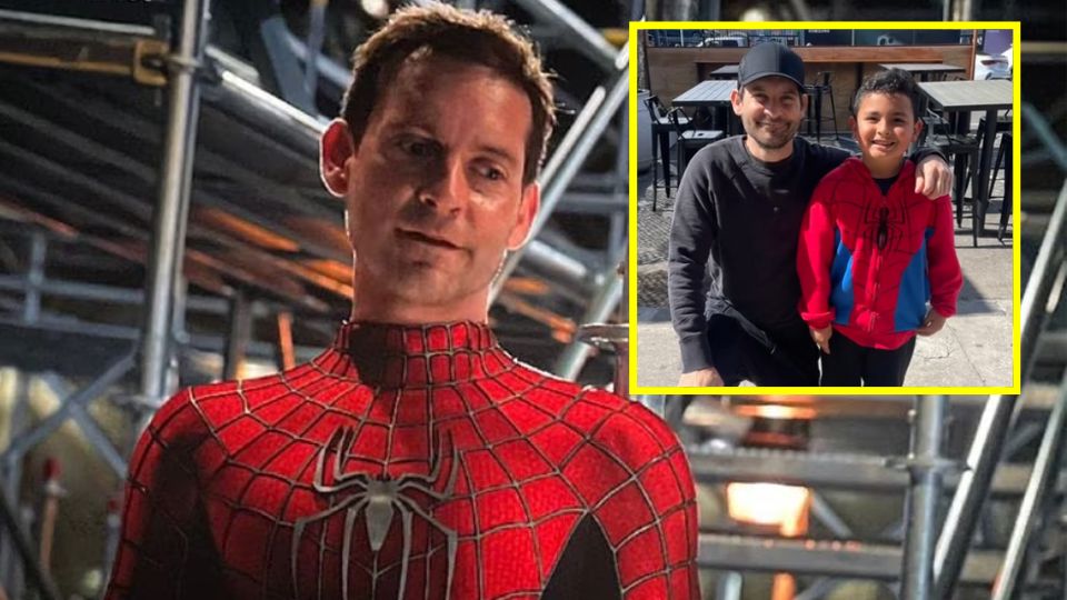 Niño se encuentra a Tobey Maguire