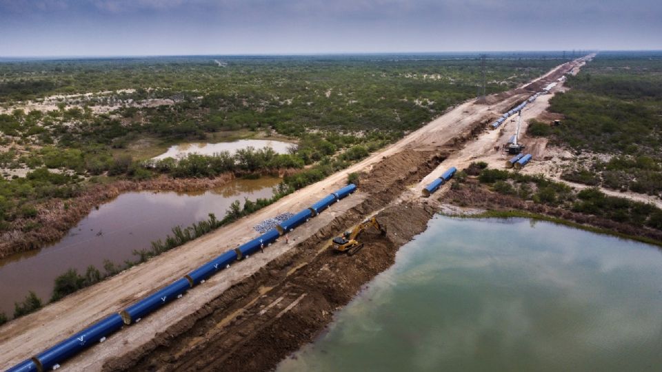 Trabajos de construcción en El Cuchillo II | Facebook / Agua y Drenaje de Monterrey