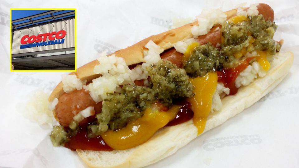 Hotdog del establecimiento de Costco.