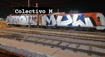 Vandalizan con graffitis vagón nuevo de la Línea 2 del Metro