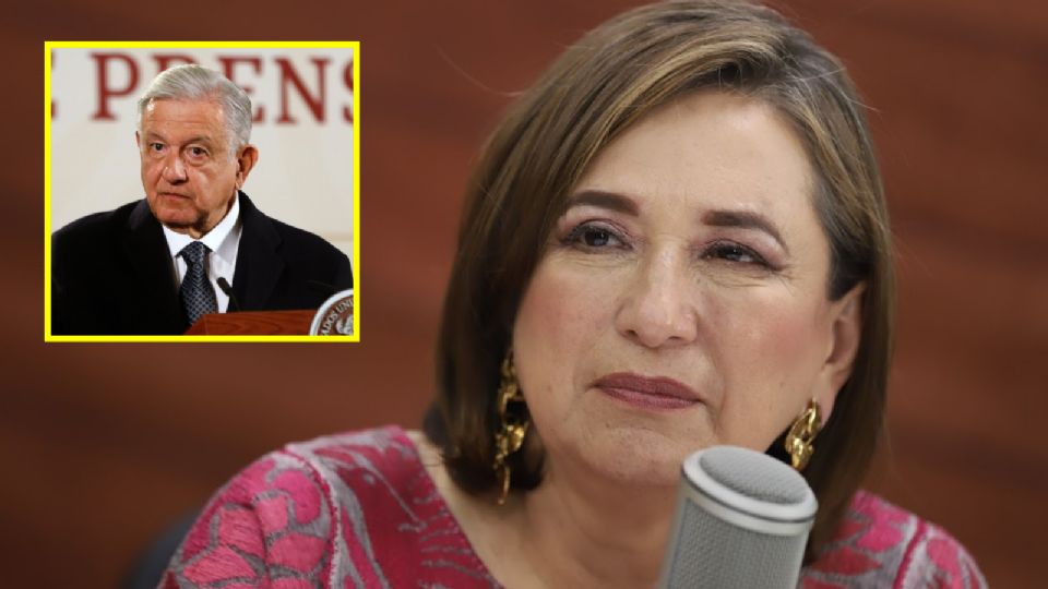 Xóchitl Gálvez y AMLO.