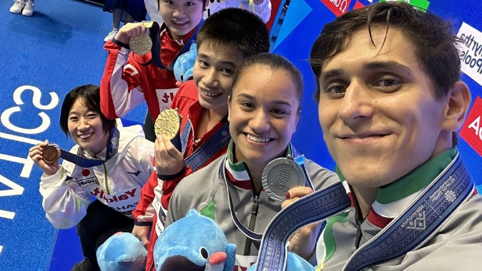 Diego Balleza y Viviana del Ángel consiguieron la presea de plata en la plataforma 10 metros sincronizado mixto