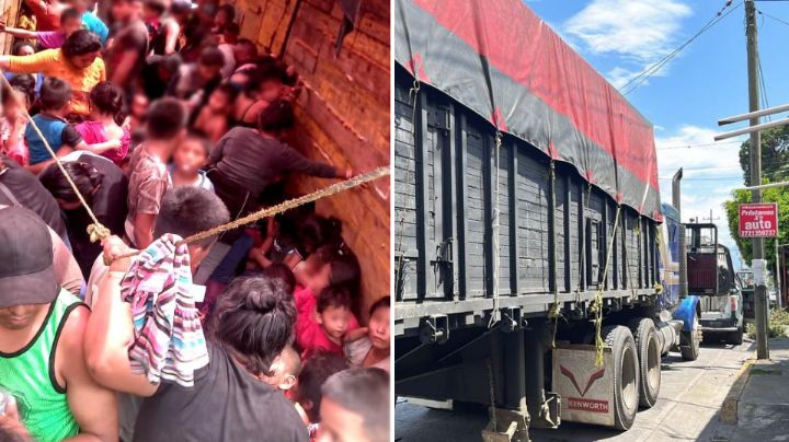 Rescatan a 303 migrantes que viajaban hacinados en vehículos de carga