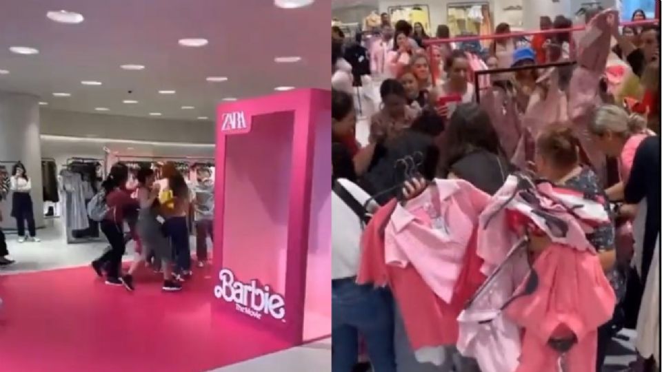 Clientes peleando por la colección de Barbie.