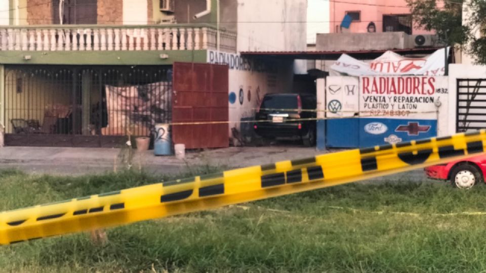 Taller donde fue atacado el hombre a balazos.