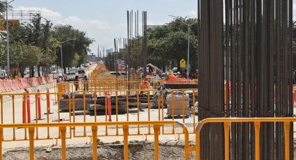 Inician trabajos de colado de columnas en la Línea 6 de Metrorrey