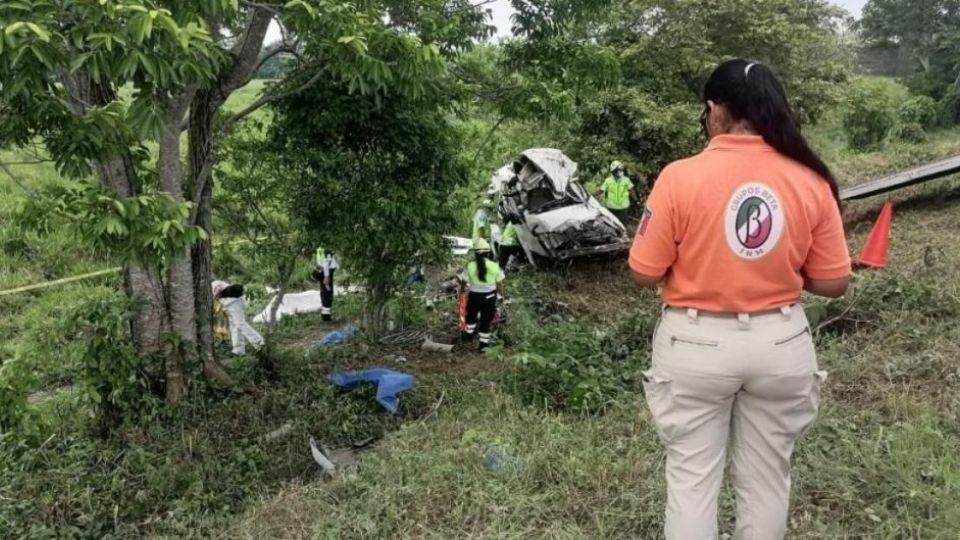 Accidente de migrantes en Tabasco.