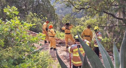 Siguen labores para sofocar incendio forestal en Iturbide