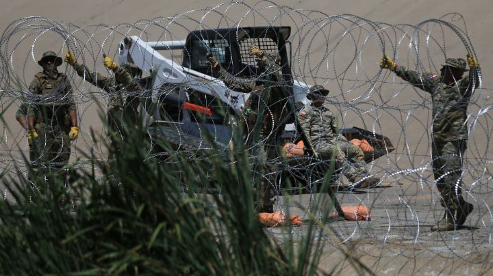 Guardia Nacional de Texas refuerza frontera Juárez- El Paso con púas