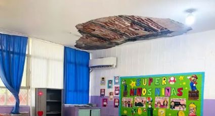 Reparación deficiente provocó caída de techo en primaria de Escobedo