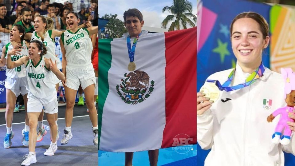 Miranda Zamora y Deyna González de Basquetbol 3x3, Diego Balleza en clavados y Victoria Velasco  en Ciclismo de Pista, ganaron la medalla de oro para México