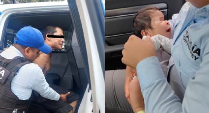 Detienen a hombre intoxicado que cargaba a bebé en Monterrey