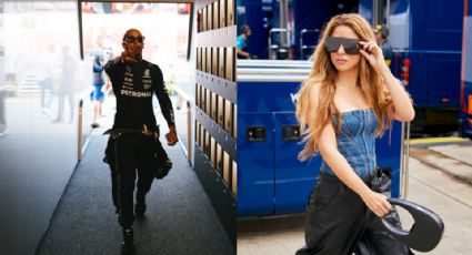 Captan a Shakira apoyando a Lewis Hamilton en la Fórmula 1