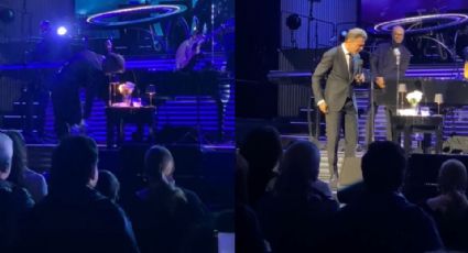 Captan accidente de Luis Miguel con vaso de vidrio durante show en Argentina