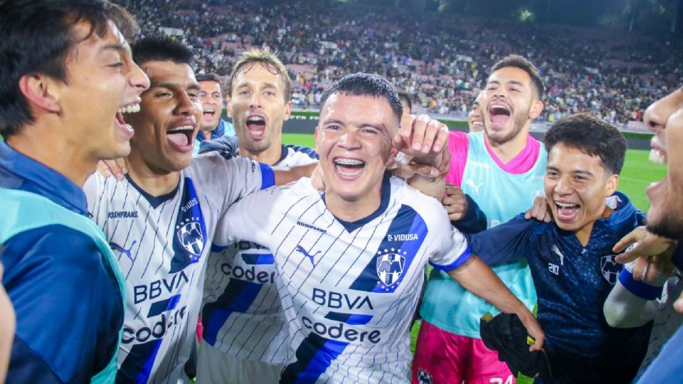 Los jugadores de Monterrey celebran el triunfo ante el LAFC en la Leagues Cup