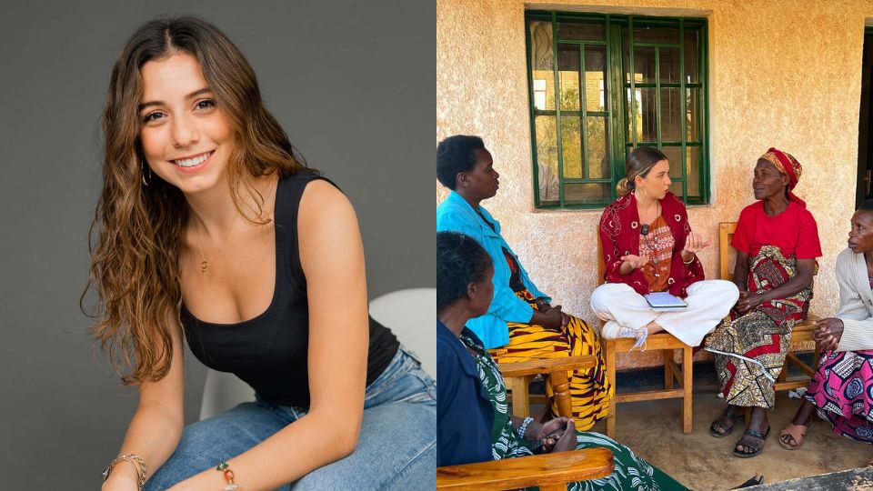 Influencer Jessica Fernández entrevista a mujeres en Ruanda