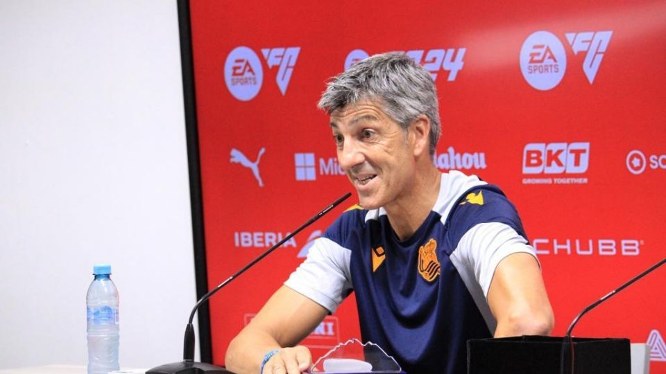 Imanol Alguacil, técnico de la Real Sociedad, aseguró no haber escuchado los abucheos, pero resaltó que tanto su equipo como Atlético de Madrid hicieron un partido serio.