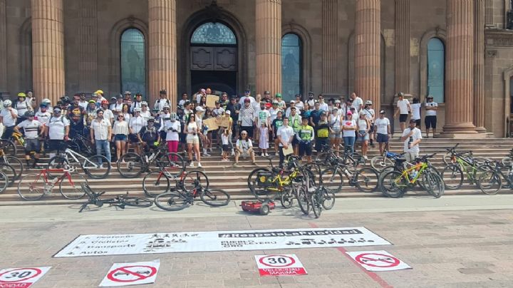 Ciclistas exigen más seguridad vial en La Huasteca