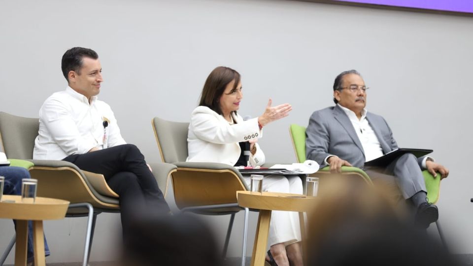 Luis Donaldo Colosio, Cristina Díaz y Andrés Mijes (de izquierda a derecha)