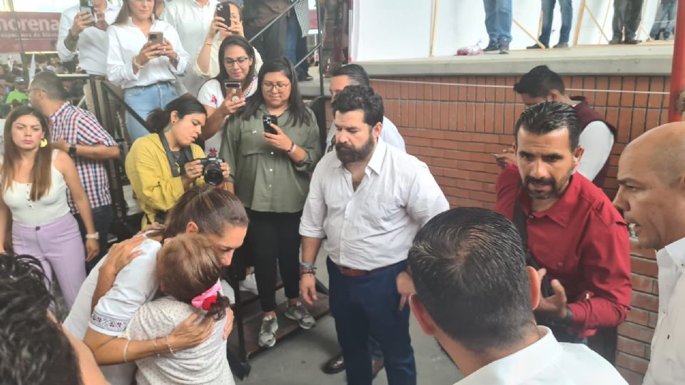 Claudia Sheinbaum durante su gira por Nuevo León.