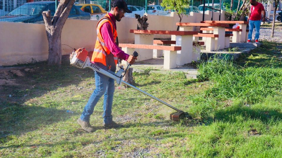 Realizando labores de rehabilitación.