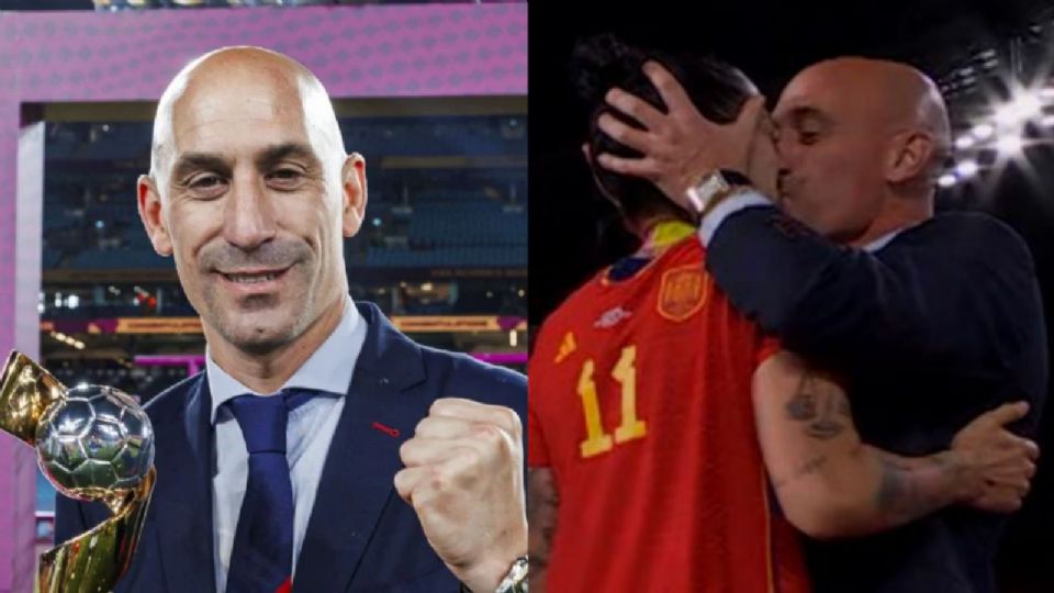 El presidente de la Federación Española de Fútbol, Luis Rubiales, tras la victoria de la selección española en la Final del Mundial femenino
