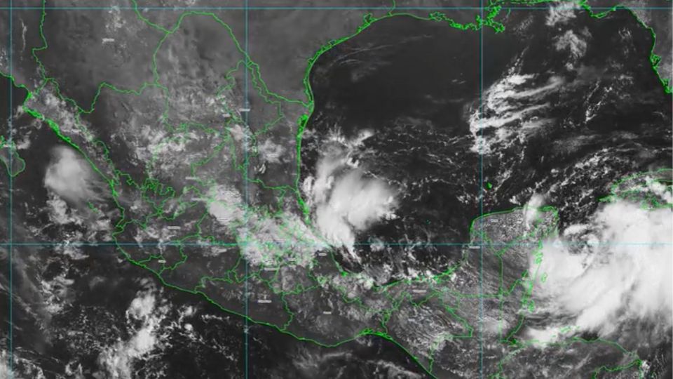 Mapa satelital del clima en México.