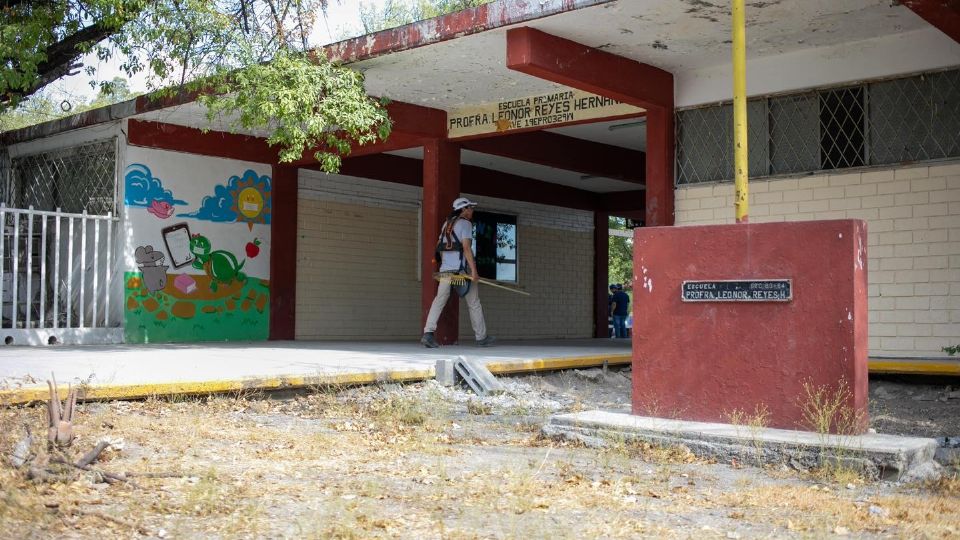 Trabajos de remodelación en escuelas de Nuevo León | Facebook / Secretaría de Educación de Nuevo León