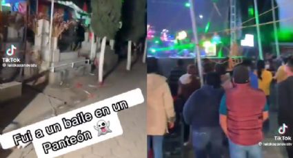 Movieron el esqueleto: Arman baile sonidero en panteón de Puebla