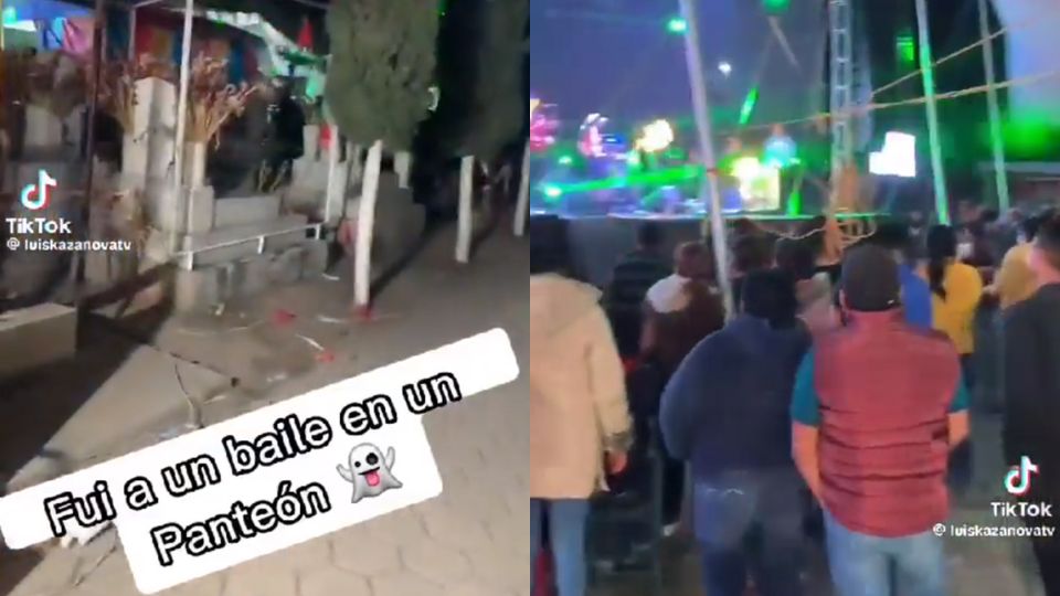 Organizan baile en panteón de Puebla