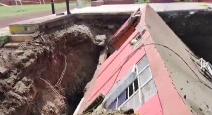 Gimnasio de box cae a socavón en la alcaldía Gustavo A. Madero