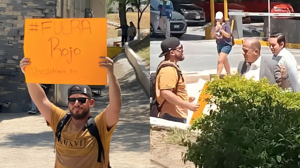 Protestan contra Mario Rojo en Facultad de Ciencias de la Comunicación