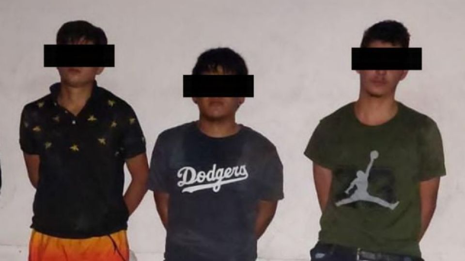 Jóvenes detenidos en Abasolo.