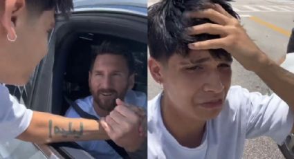 'Dame un beso': Aficionado enloquece tras recibir saludo de Messi