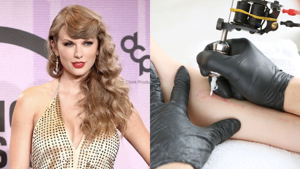 Hombre se tatua canciones deTaylor Swift en su espalda