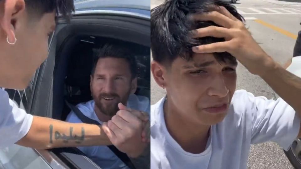 Aficionado enloquece tras recibir beso de Messi