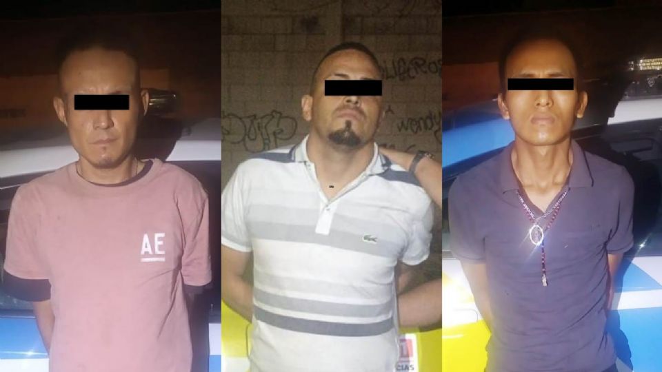 Hombres detenidos en Monterrey.