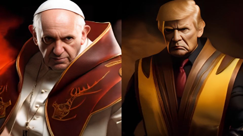 Papa Francisco y Donald Trump al estilo Mortal Kombat