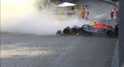 Video: Sergio Pérez choca y acaba tercero en práctica 2 del GP de Italia