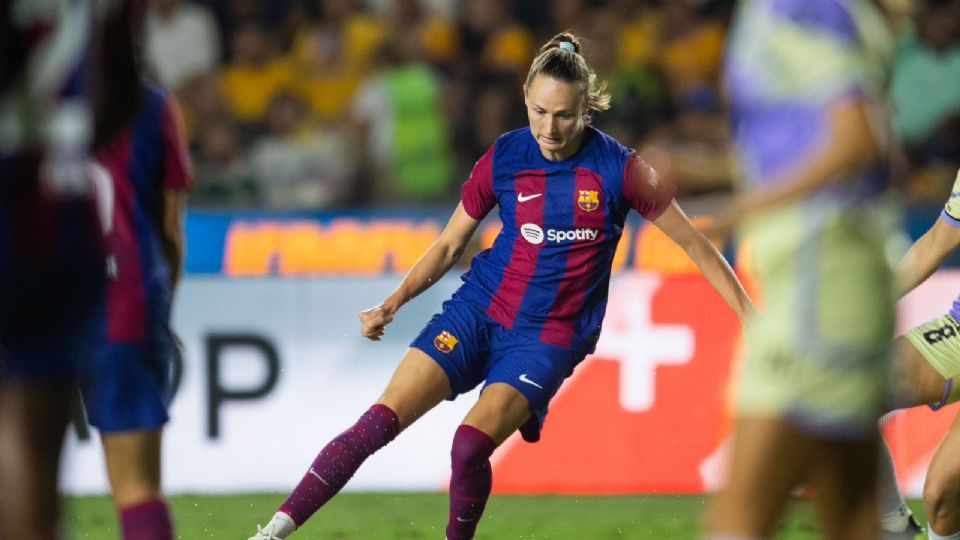 La jugadora noruega del Barcelona, Caroline Hansen, externó que disfrutó el ambiente generado por la afición que acudió al Universitario