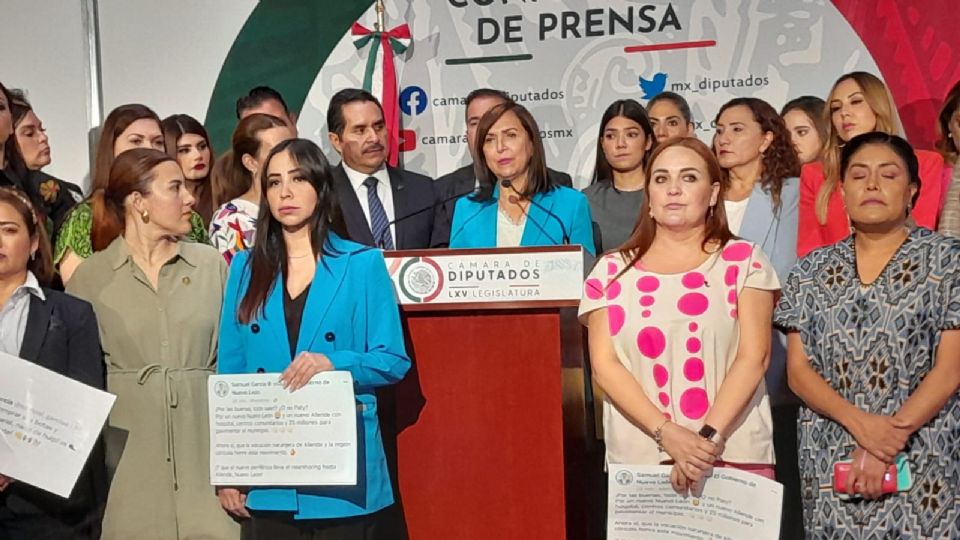 Diputadas de PRI y PAN en NL exponen queja contra Samuel García en CDMX