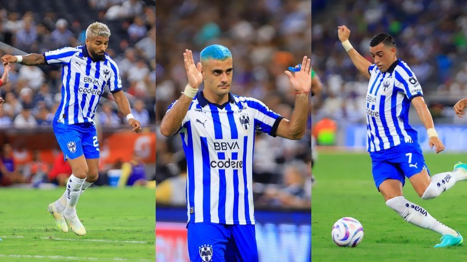 Rodrigo Aguirre, Germán Berterame y Rogelio Funes Mori son los tres centros delanteros de Rayados; están lesionados y en duda para el Clásico Regio