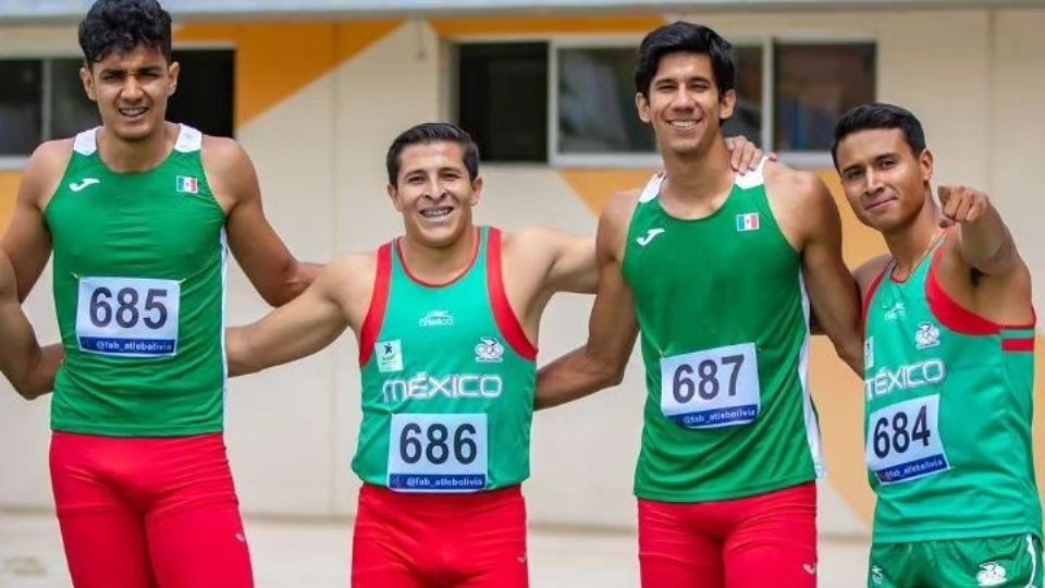 Guillermo Campos Ornelas, Luis Antonio Avilés Ferreiro, Valente Mendoza y Edgar Ramírez, el equipo mexicano de relevo 4x400 metros que busca clasificar a los Juegos Panamericanos