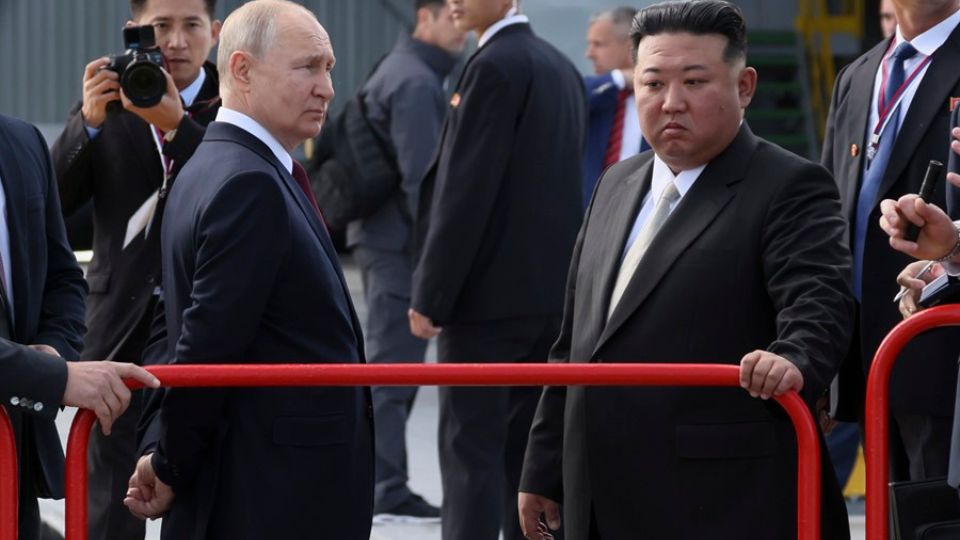 Vladímir Putin y Kim Jong-un.