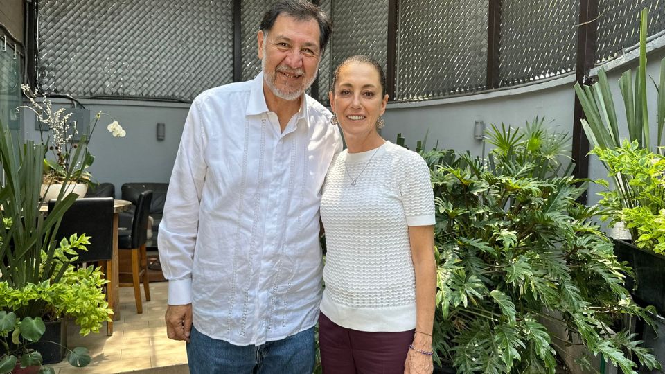 Claudia Sheinbaum junto a Gerardo Fernández Noroña.