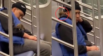 ¡Dejen dormir! Rata despierta a joven dormido en metro de Nueva York