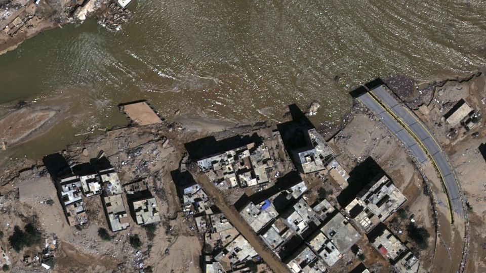 Vista de una zona de Derna tras ser devastada por el ciclón Daniel