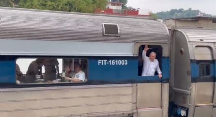 AMLO prueba el Tren Interoceánico; recorre de Salinas Cruz hasta Coatzacoalcos