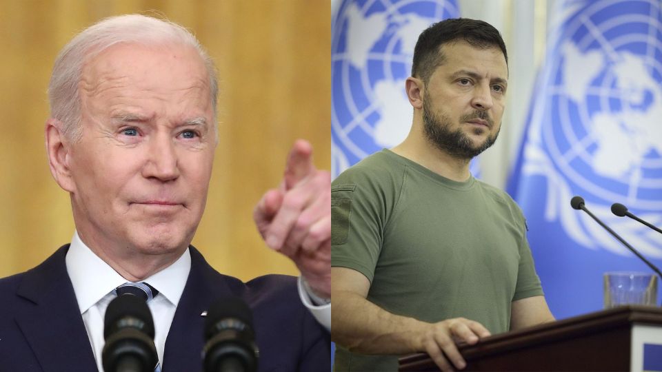 Joe Biden y Volodímir Zelenski.