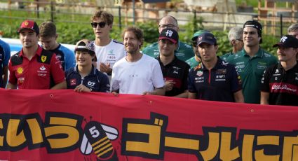 Vettel presenta sus 'hoteles para abejas' en Suzuka